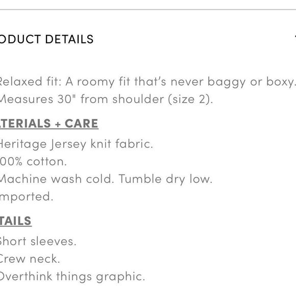 Overthink Things Relaxed Fit Heritage Jersey Crew Tee - Picture 4 of 4